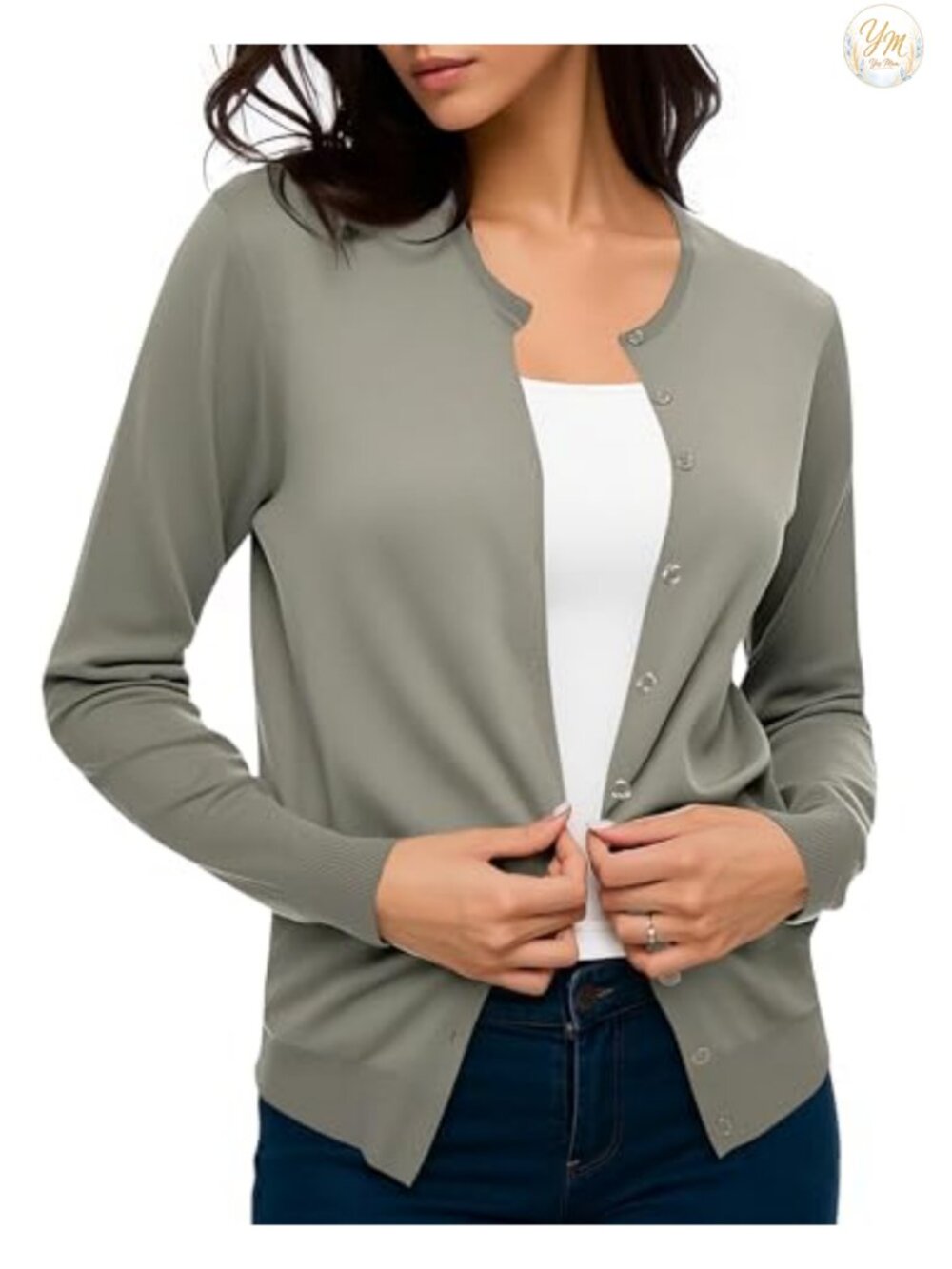 Women's Long Sleeve Button Down Knit Cardigan Sweater